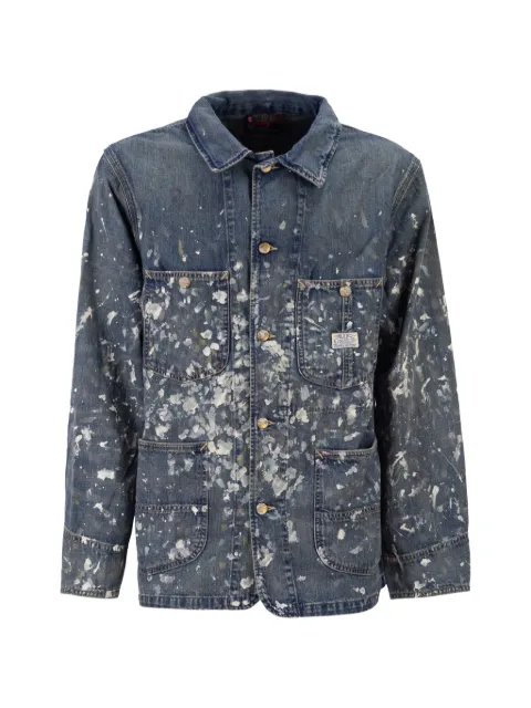 Polo Ralph Lauren chamarra con botones y salpicaduras de pintura estampadas
