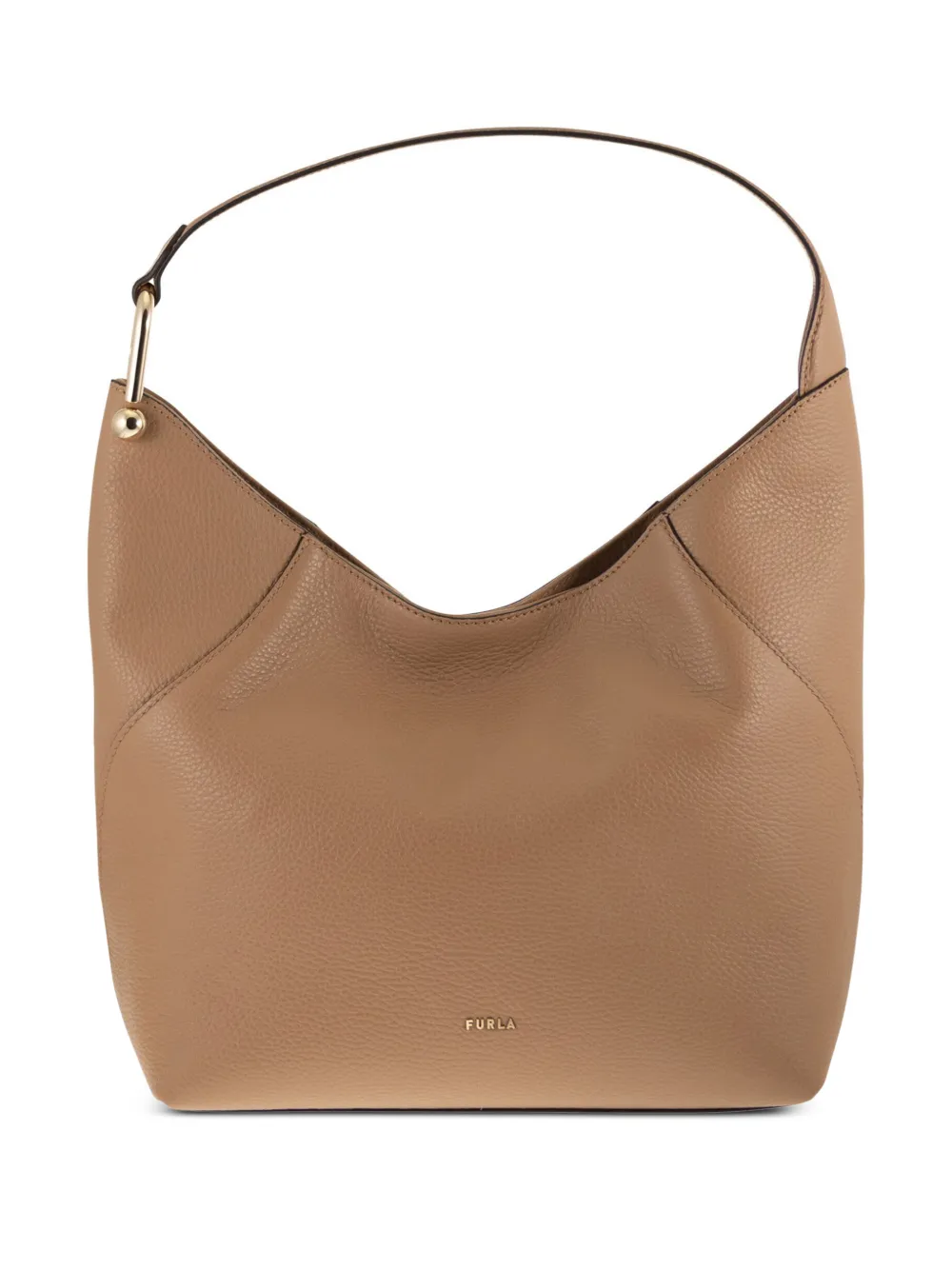 Furla medium Lara leather shoulder bag - Toni neutri