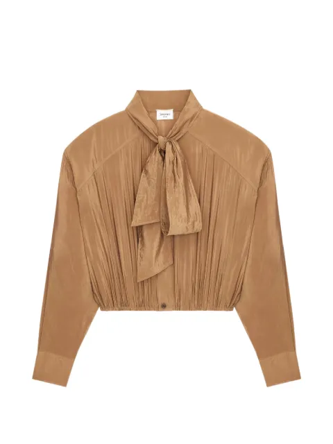 Saint Laurent Lavallière tie-neck buttoned blouse
