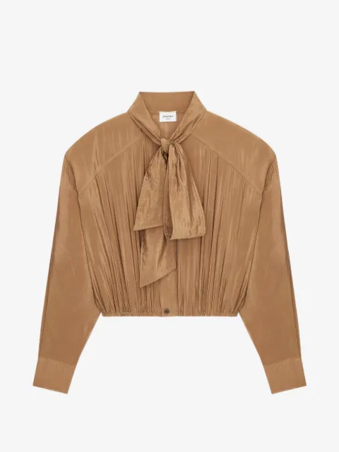 Saint Laurent tie-neck buttoned shirt