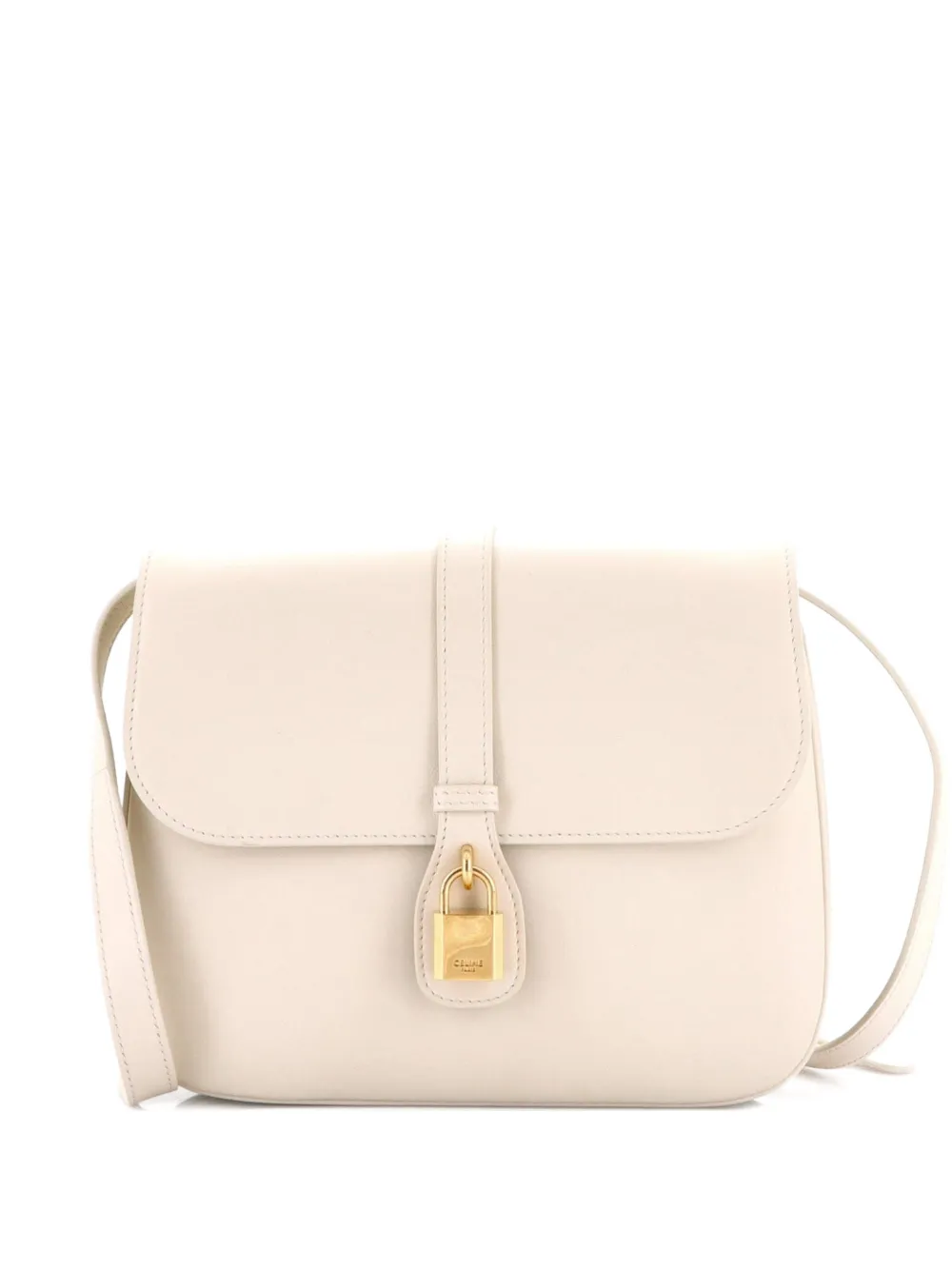 Pre-owned Celine Folco Bag Triomphe Coated Canvas Medium Crossbody Bag In Brown