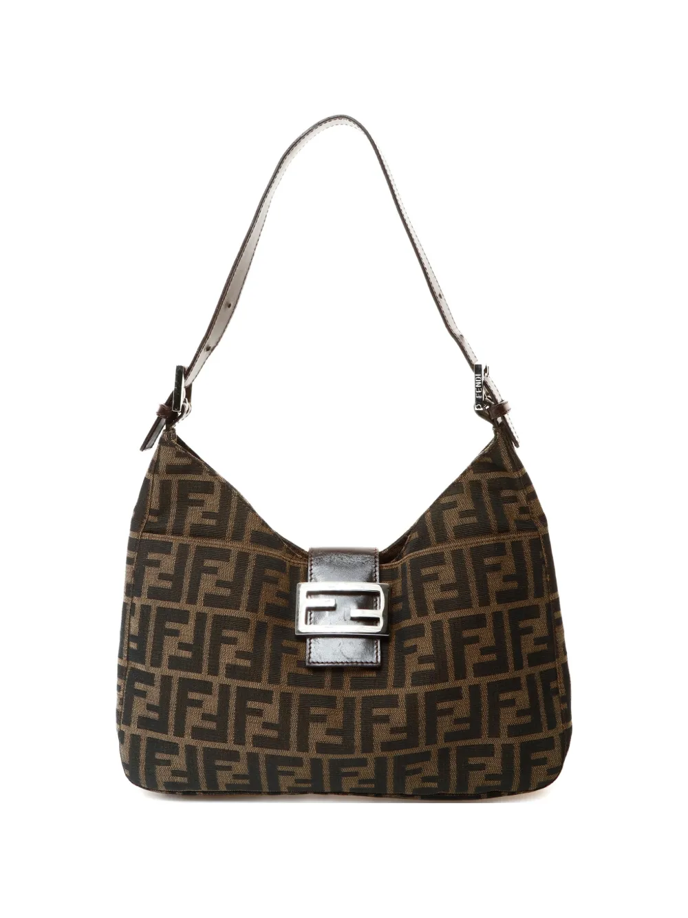 Fendi Pre-Owned 1990-2000s small Zucca canvas shoulder bag - Marrone