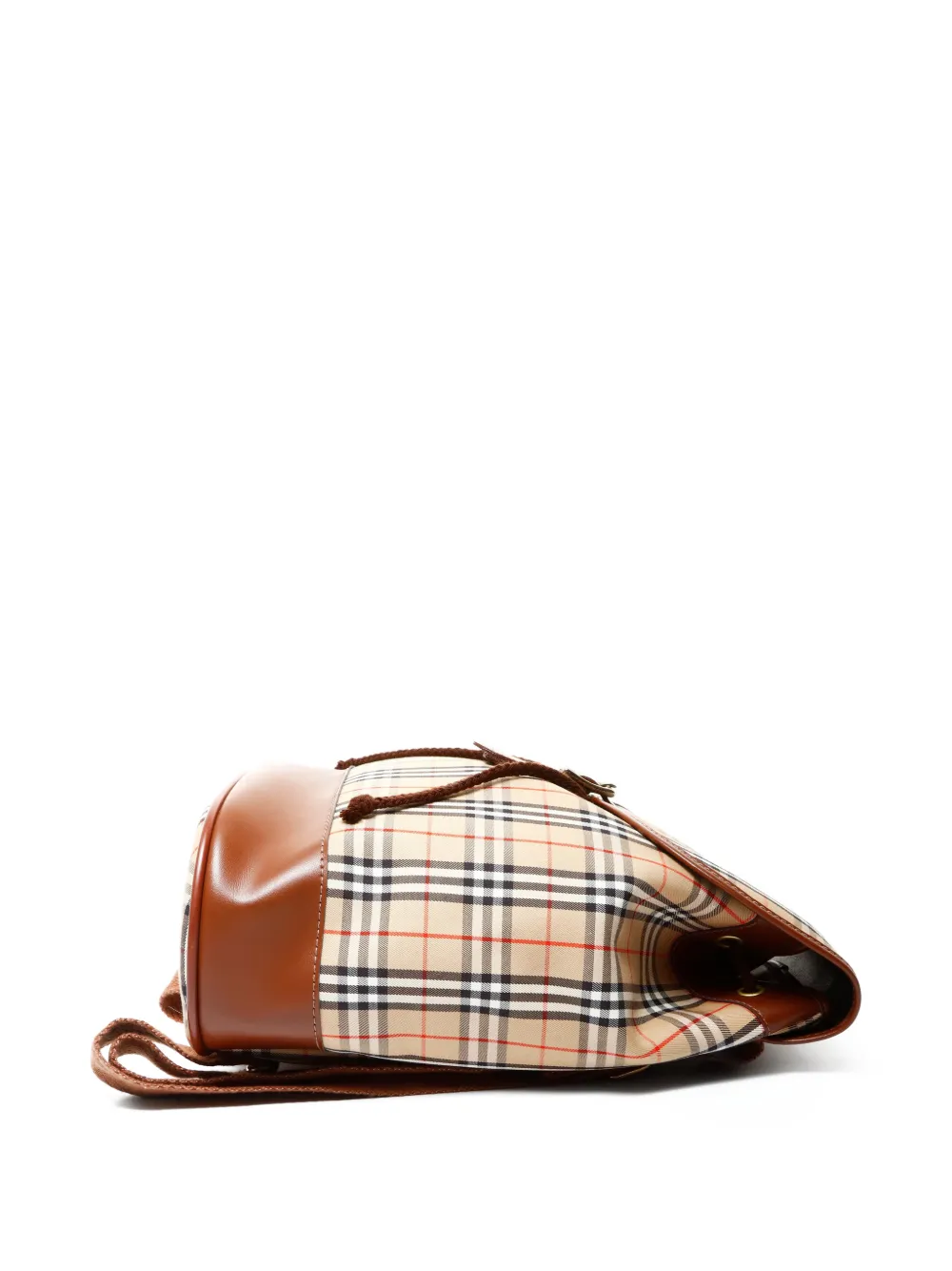  Burberry Pre-owned 2000s Small Tartan Backpack - Neutrals 
