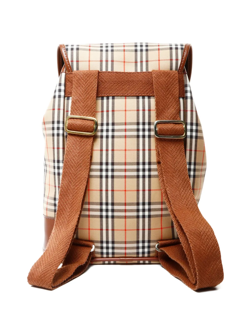  Burberry Pre-owned 2000s Small Tartan Backpack - Neutrals 