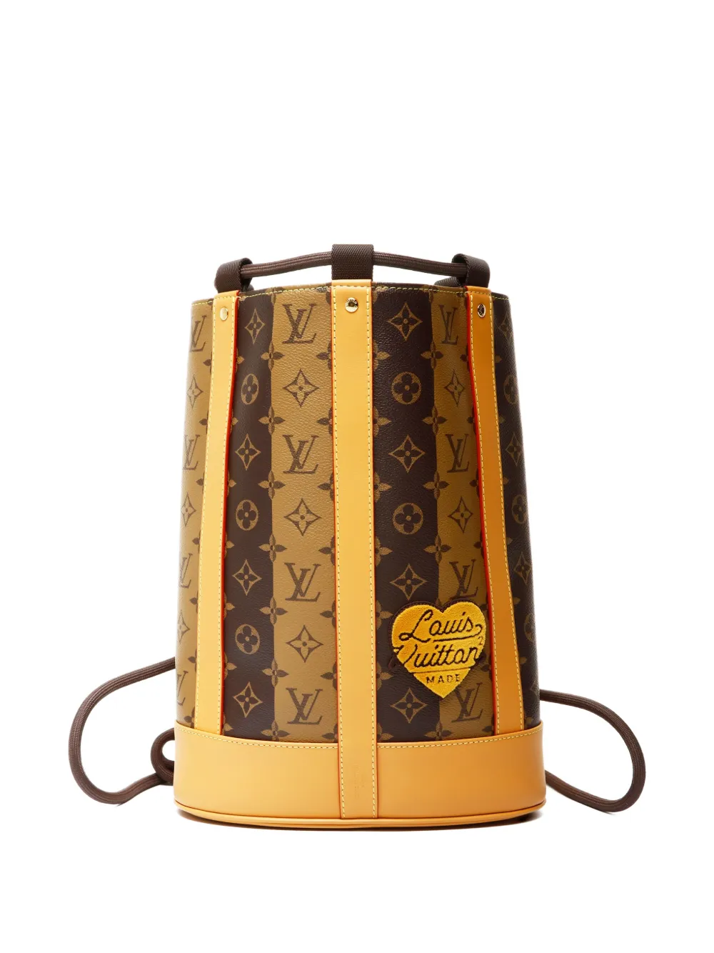 Louis Vuitton Pre-Owned 2021-2025 small x Nigo Randonnee monogram canvas backpack - Marrone
