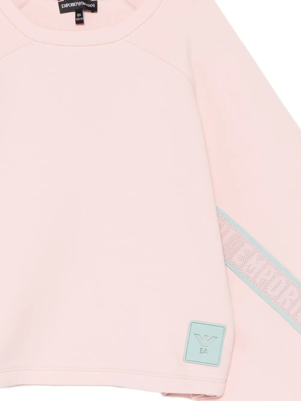 Emporio Armani Kids Sweater met logotape Roze