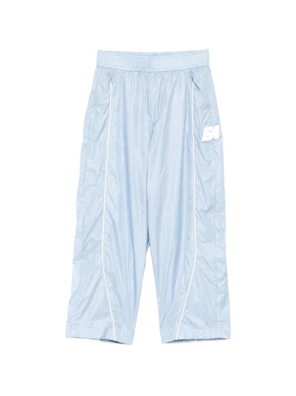 Emporio Armani Kids logo-patched panelled trousers - Blu