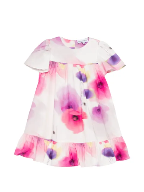 Emporio Armani Kids floral-print ruffled dress