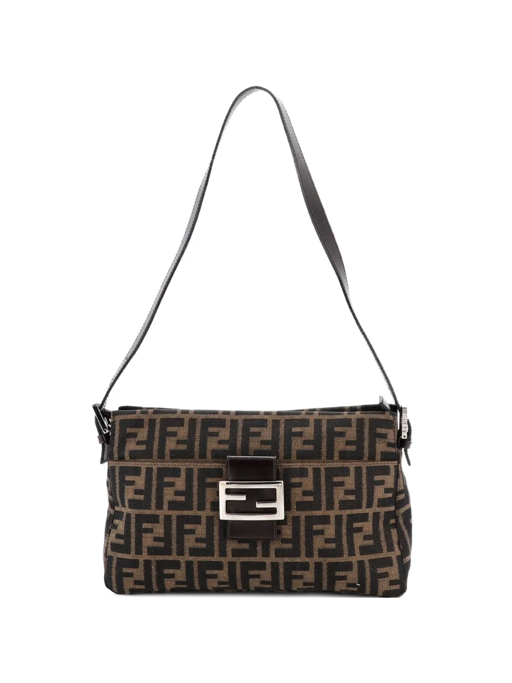 Fendi Pre-Owned Vintage Pocket Zucca Canvas Small shoulder bag - Marrone