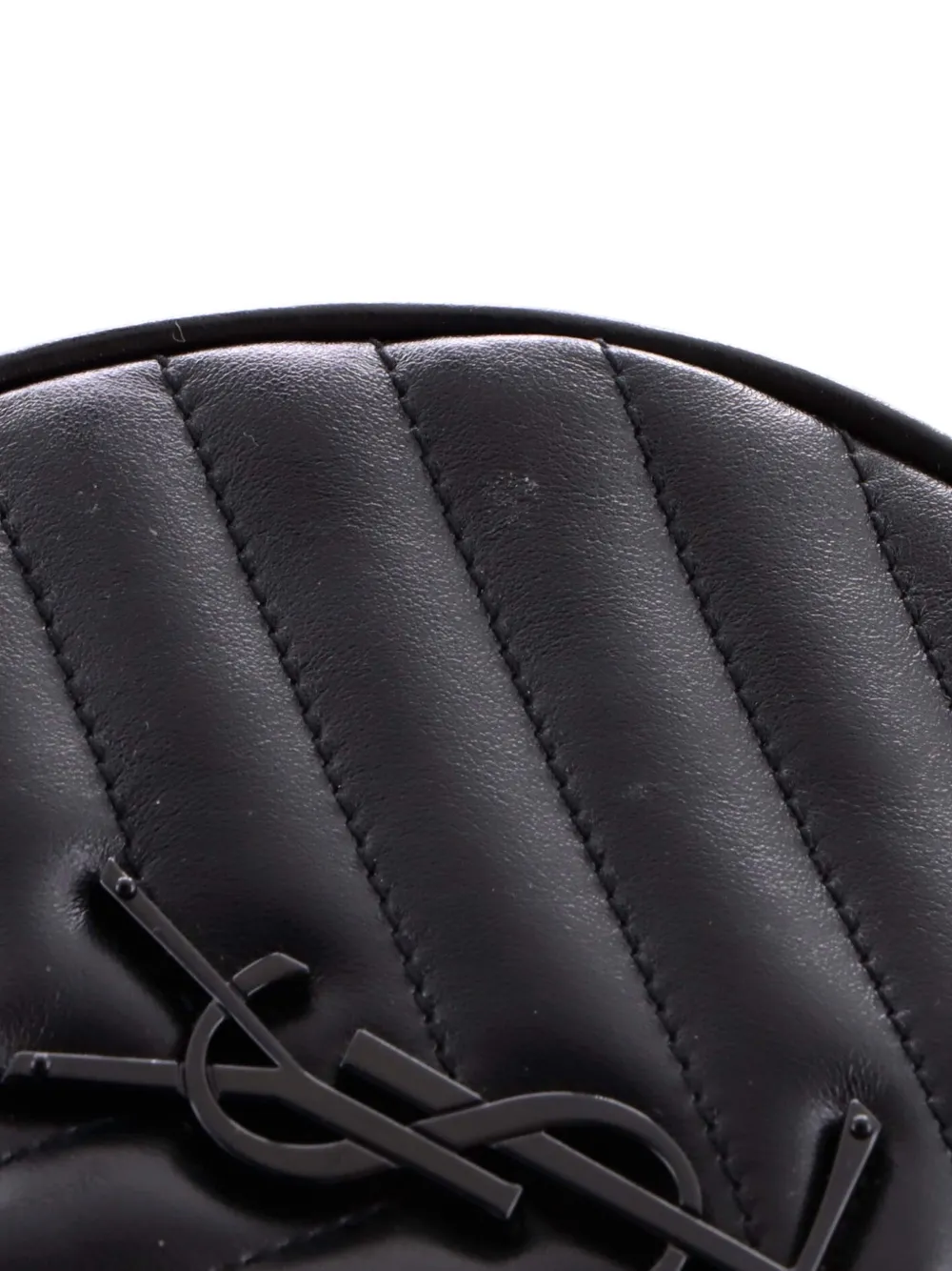 Vinyle Round Camera Bag Matelasse Chevron Leather Crossbody Bag