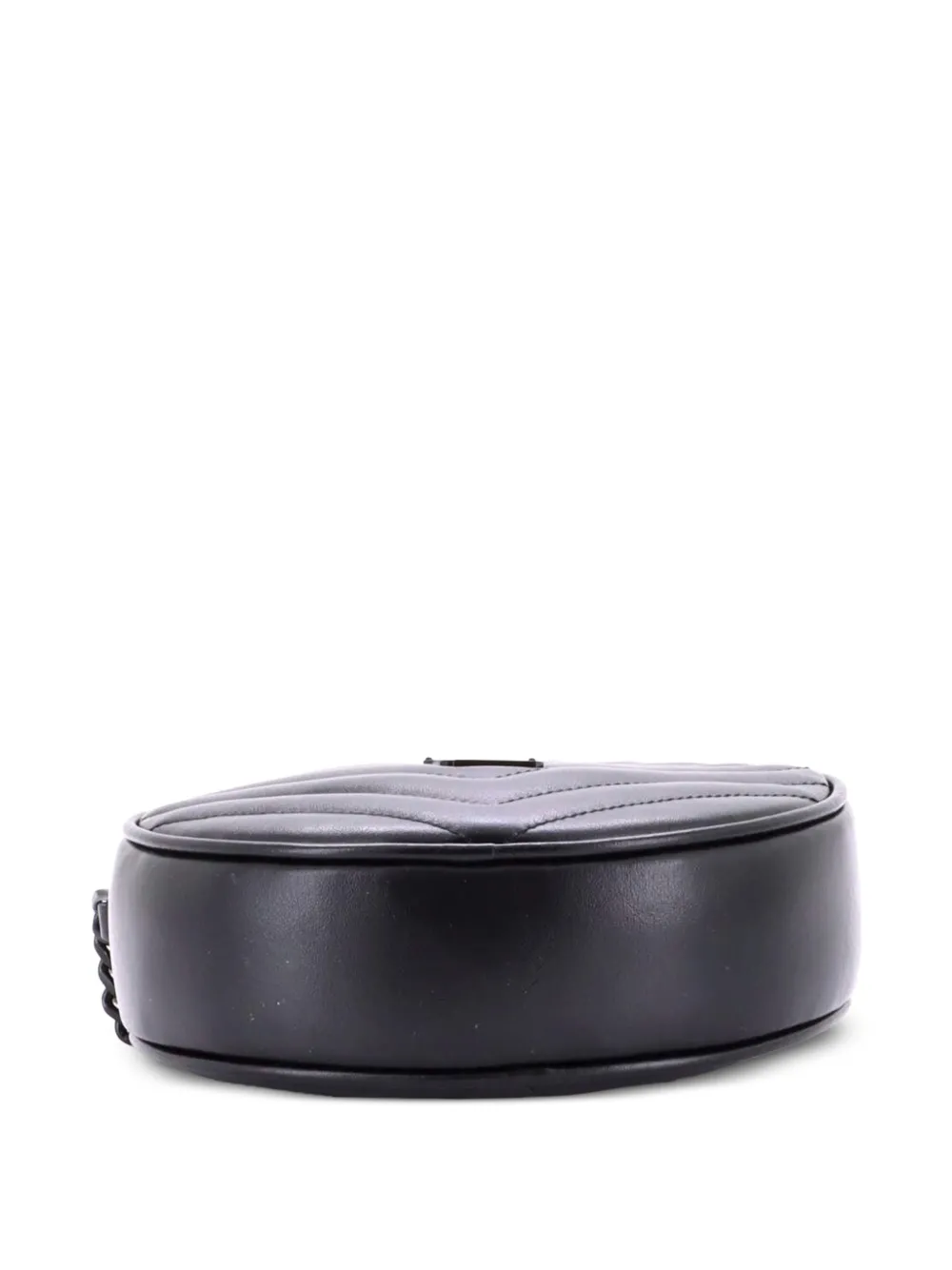 Vinyle Round Camera Bag Matelasse Chevron Leather Crossbody Bag