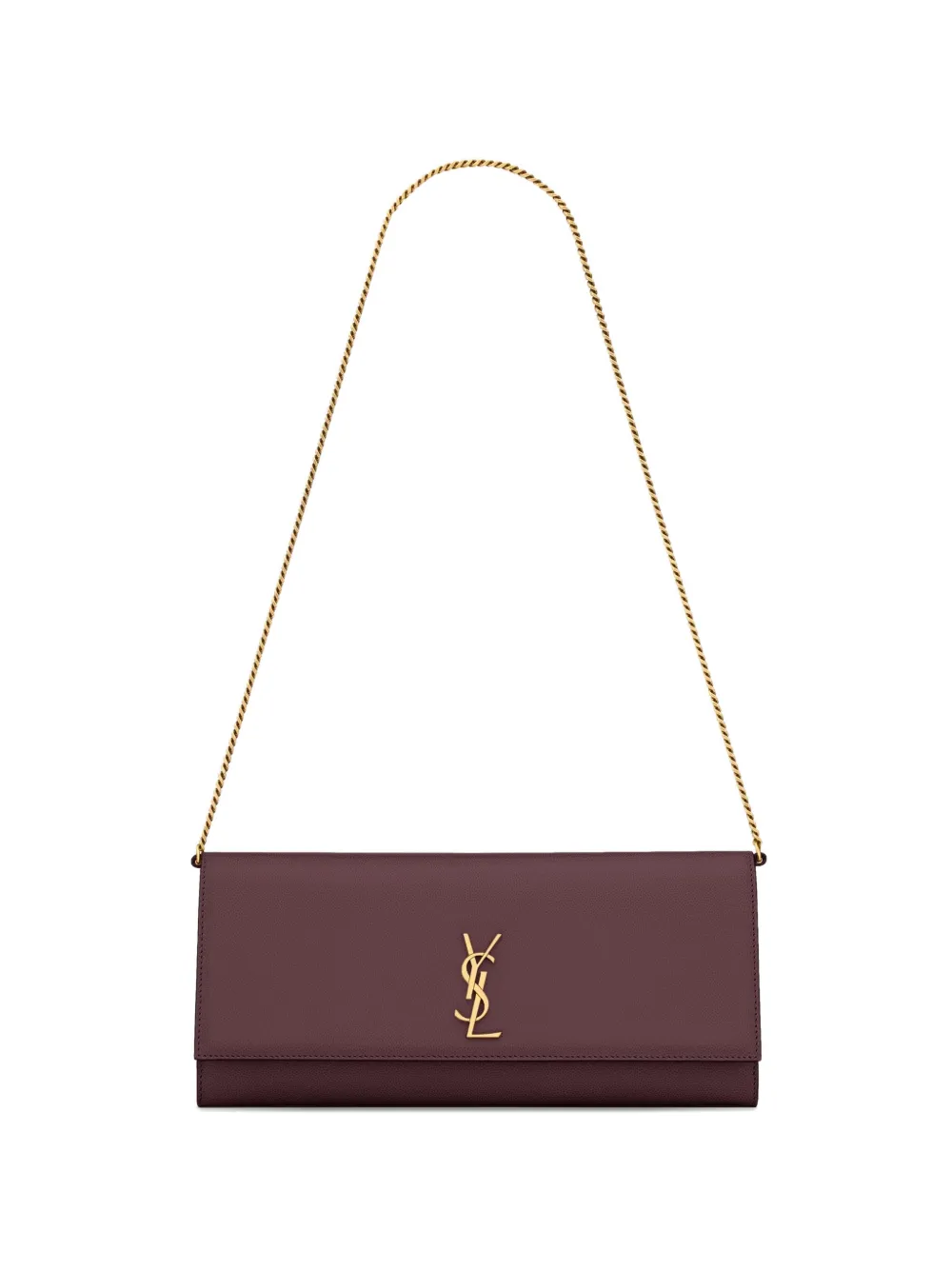 Saint Laurent Kate chain logo clutch bag - Violett