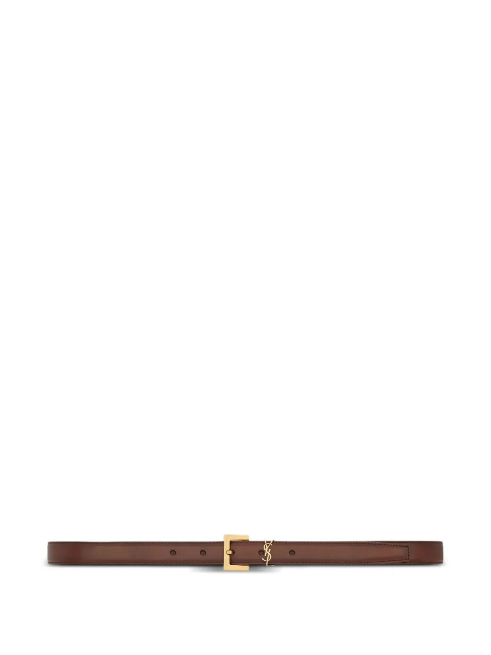 Saint Laurent Cassandre logo buckle belt - Brown