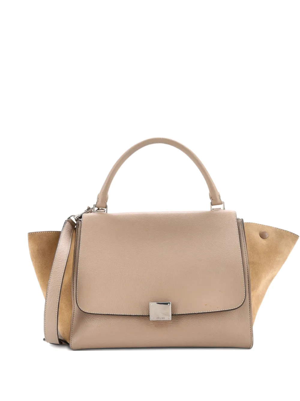 Celine Pre-Owned Trapeze Bag Leather with Suede Medium satchel - Toni neutri