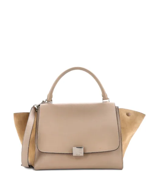 Celine Pre-Owned Trapeze Bag Leather with Suede Medium satchel