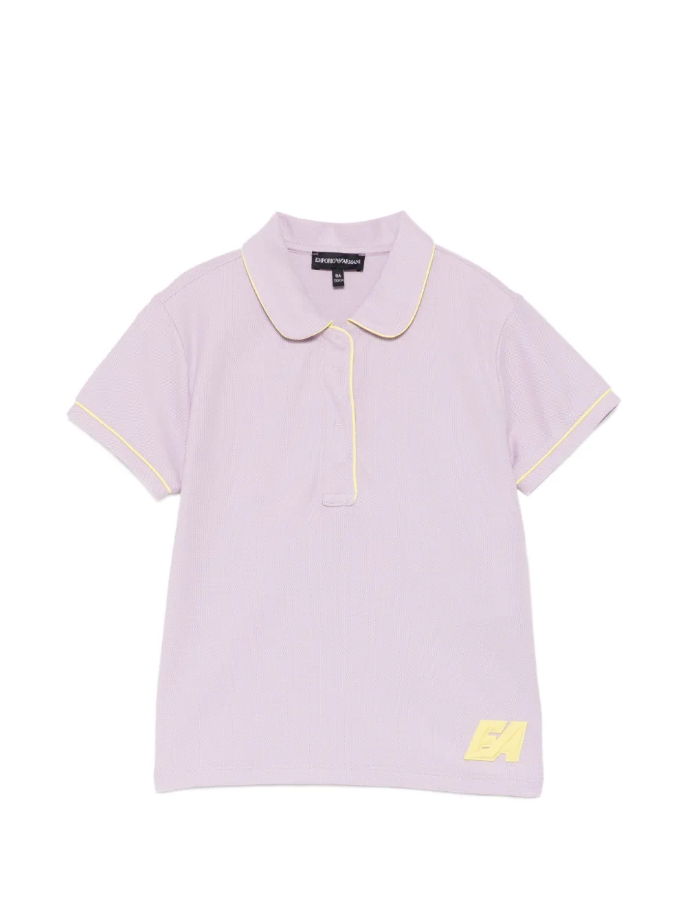 Emporio Armani Kids logo-embossed polo shirt - Viola