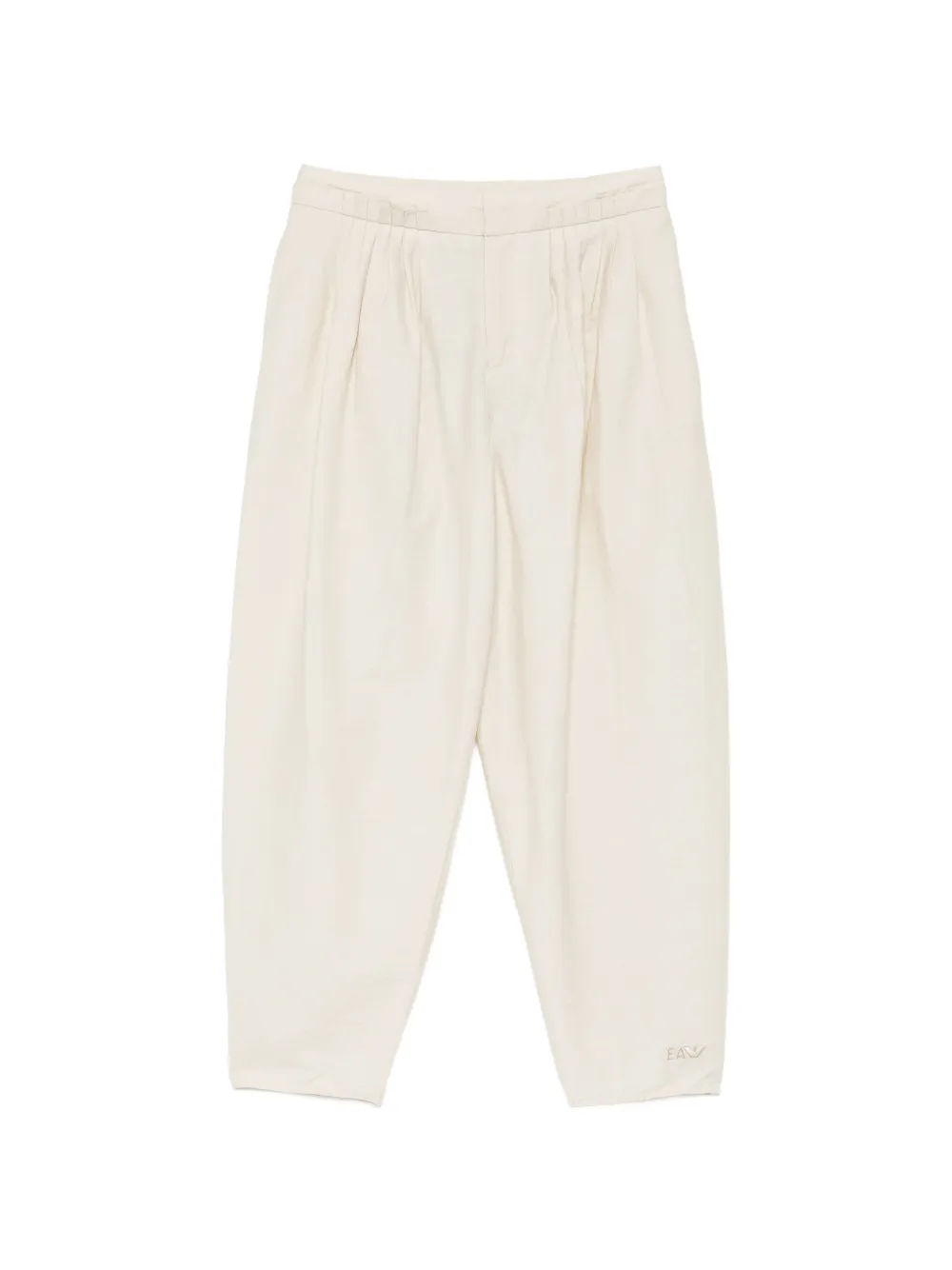 Emporio Armani Kids EA-embroidered trousers - Toni neutri