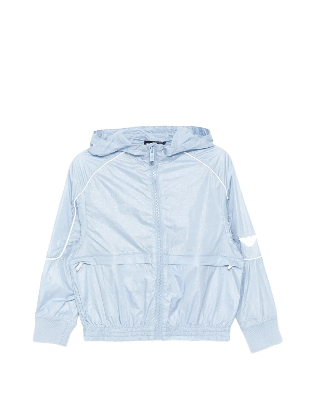 Emporio Armani Kids logo-patched panelled jacket - Blu