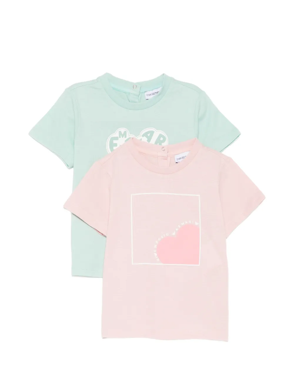 Emporio Armani Kids heart-print T-shirt - Rosa