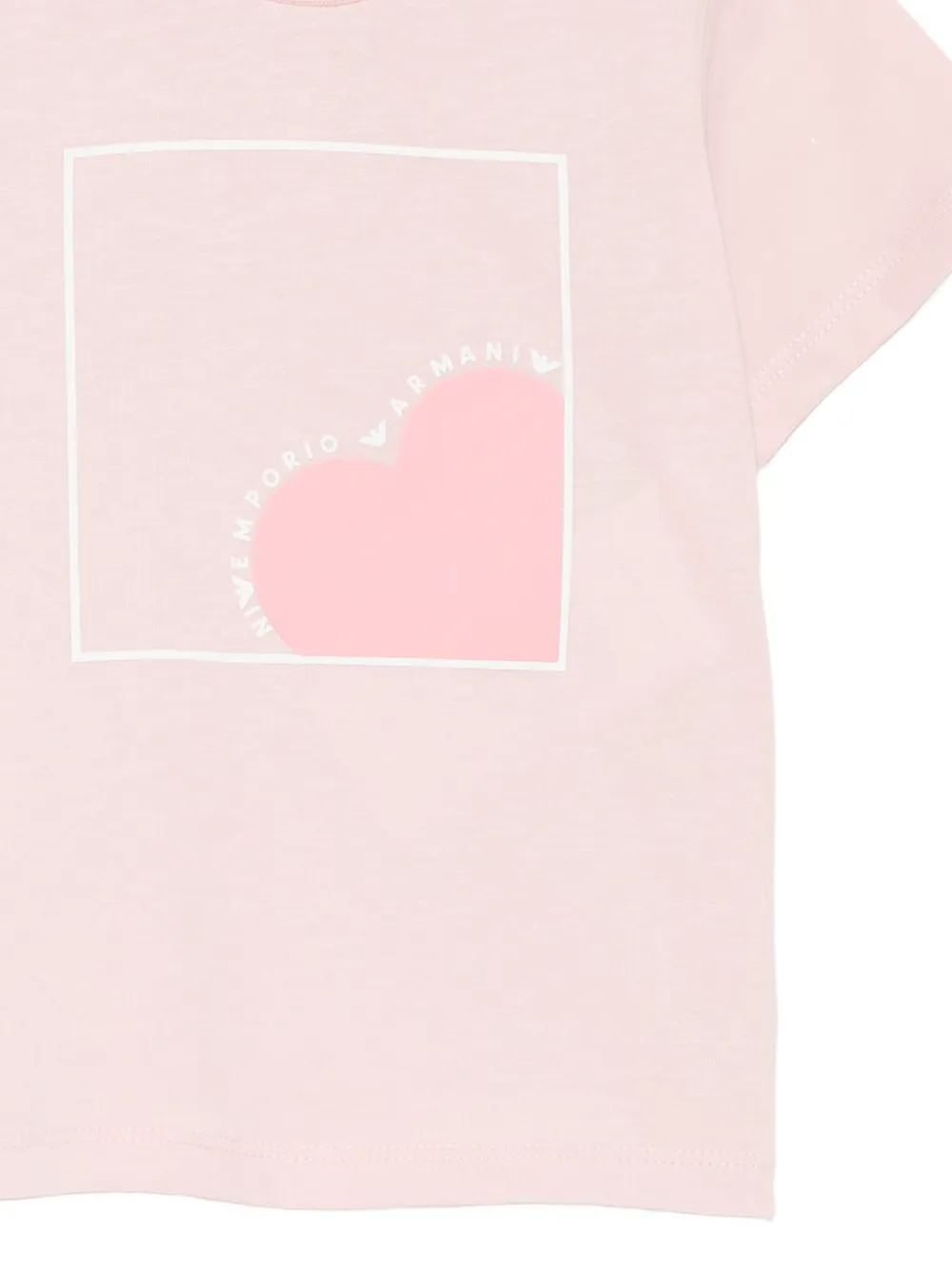 Emporio Armani Kids T-shirt met print Roze