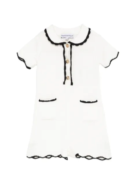 Emporio Armani Kids ромпер с короткими рукавами и фестонами