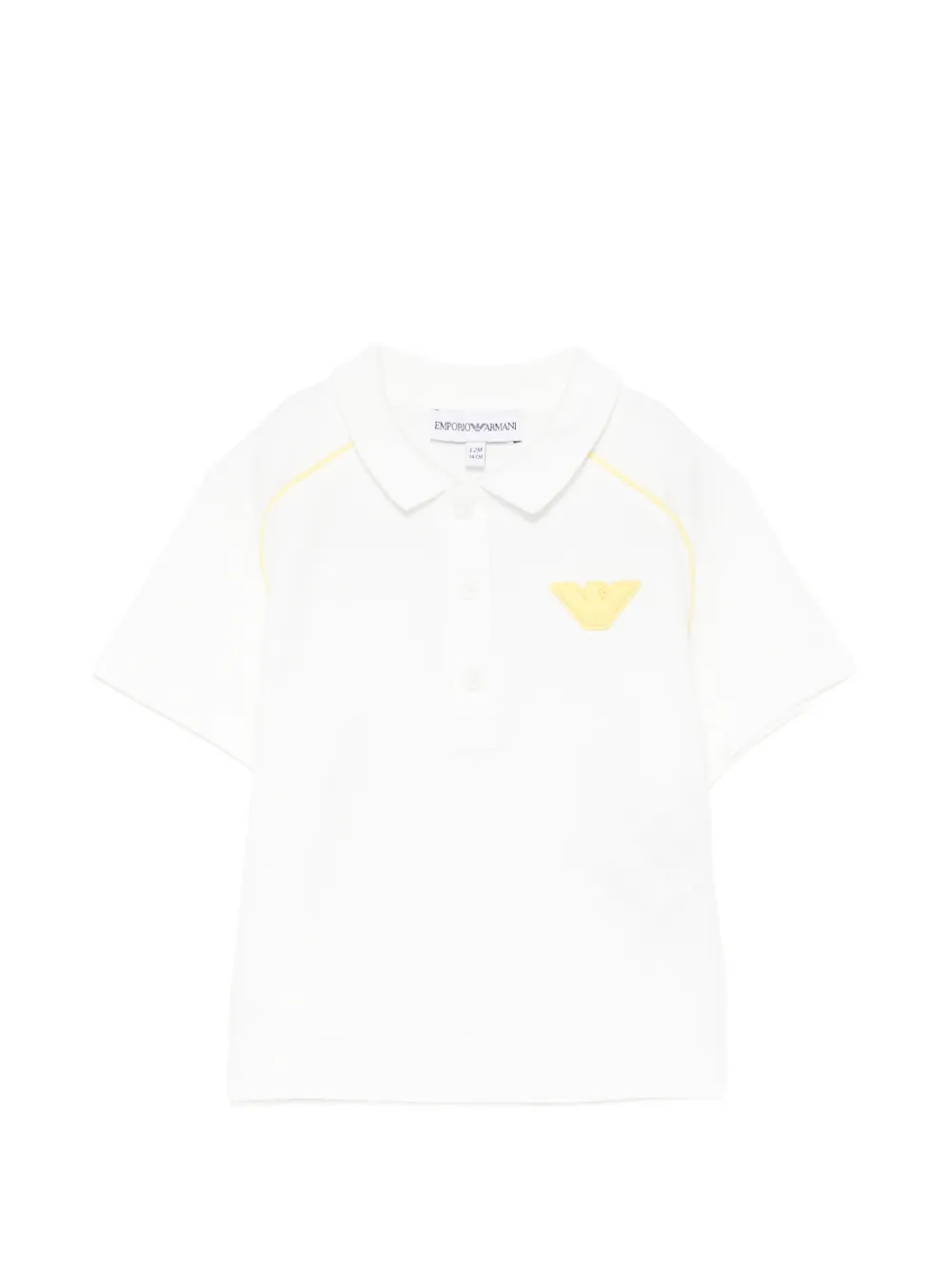 Emporio Armani Kids appliquéd polo shirt - Bianco