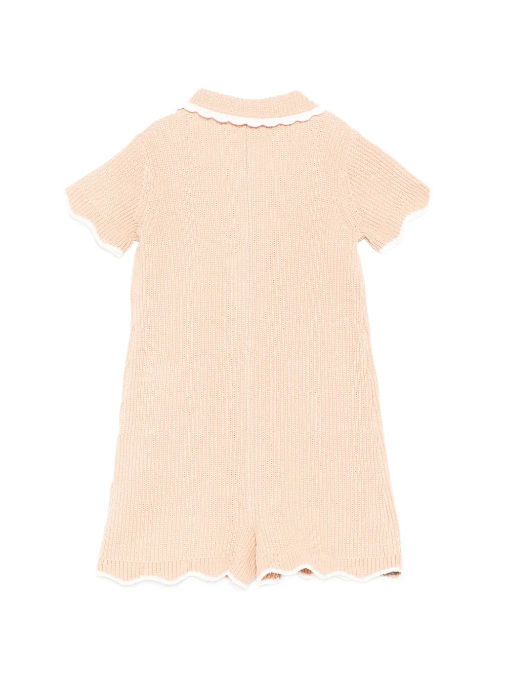 Emporio Armani Kids Playsuit met gewelfde kraag en korte mouwen Roze
