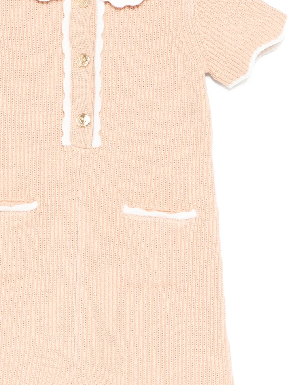Emporio Armani Kids Playsuit met gewelfde kraag en korte mouwen Roze