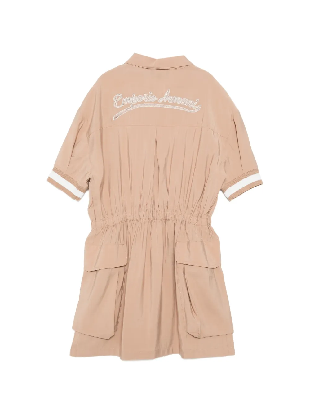 Emporio Armani Kids Jurk met geborduurd logo Bruin