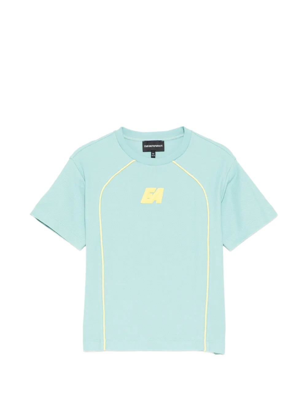 Emporio Armani Kids logo patched T-shirt - Blu