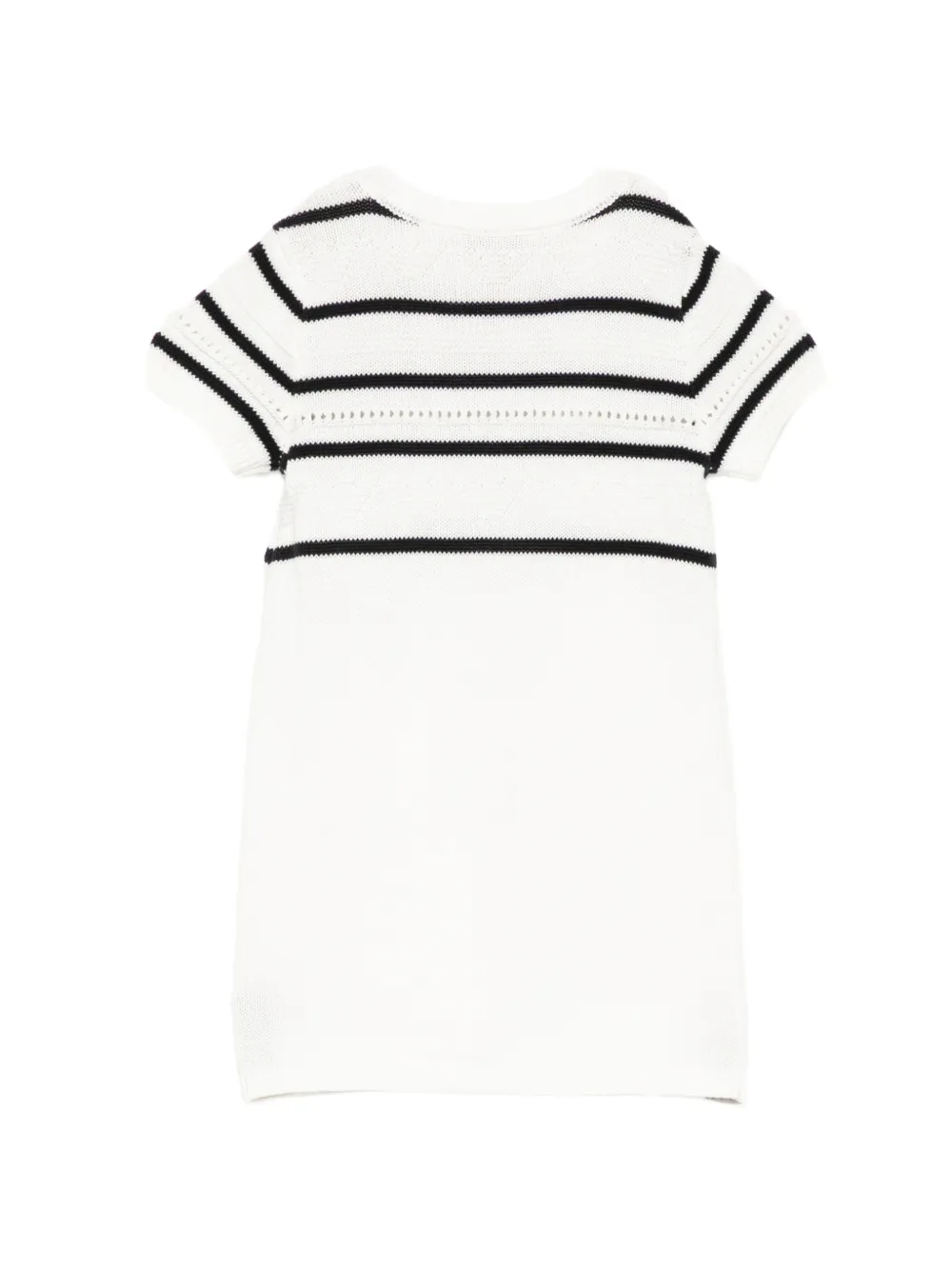 Emporio Armani Kids Gestreepte jurk Wit