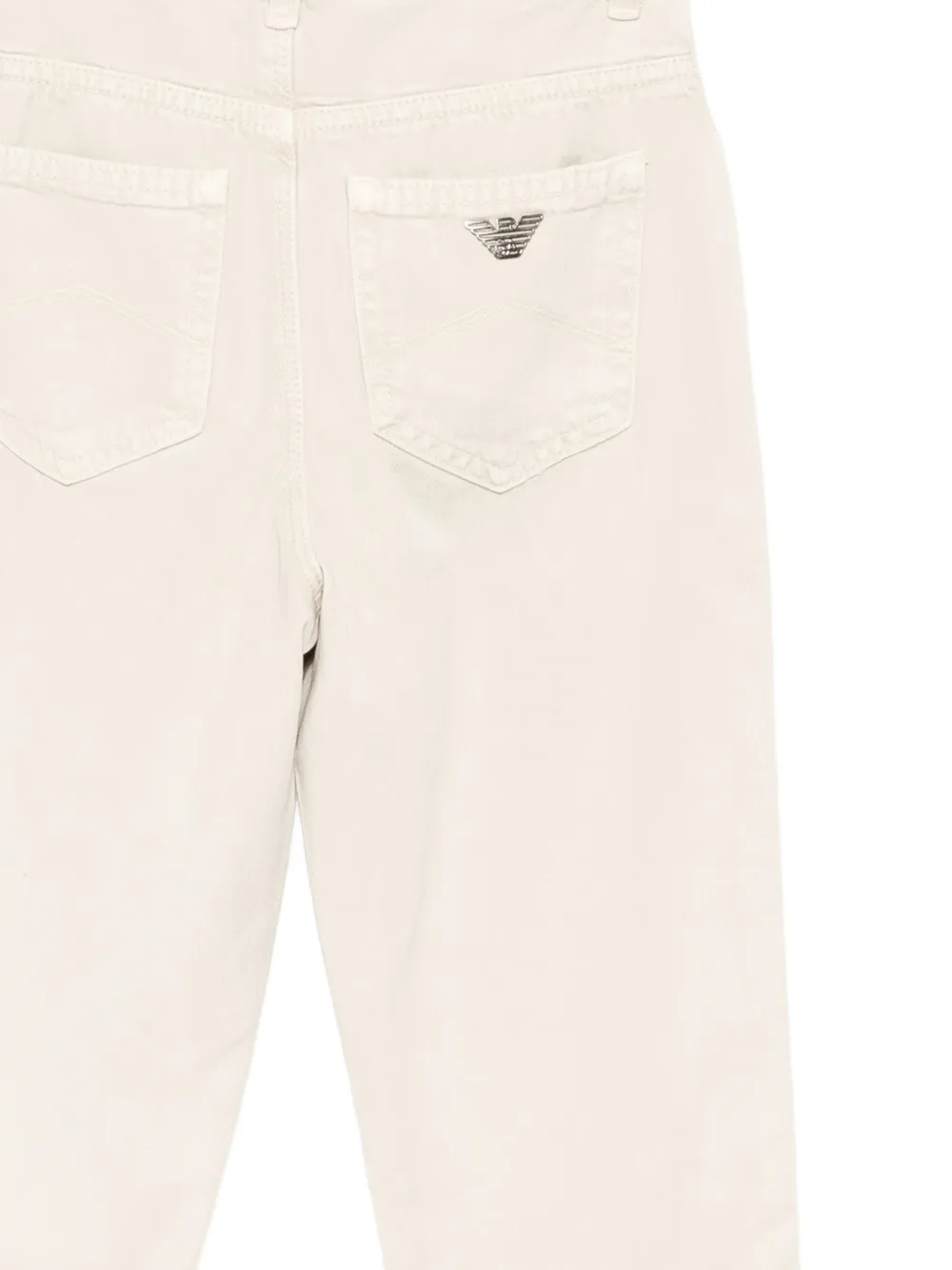 Emporio Armani Kids Broek met logopatch Beige