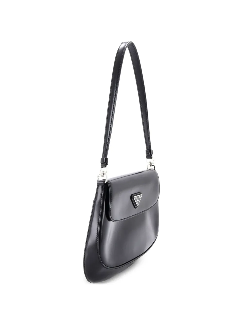 Prada Pre-Owned Cleo Flap Shoulder Bag Spazzolato Leather Small