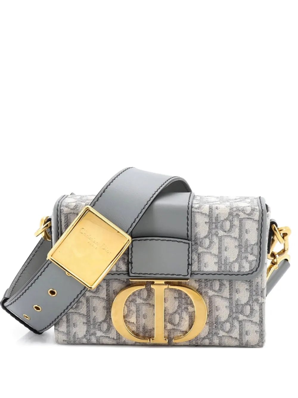 Christian Dior Pre-Owned 30 Montaigne Box Bag Oblique Canvas crossbody bag - Grigio