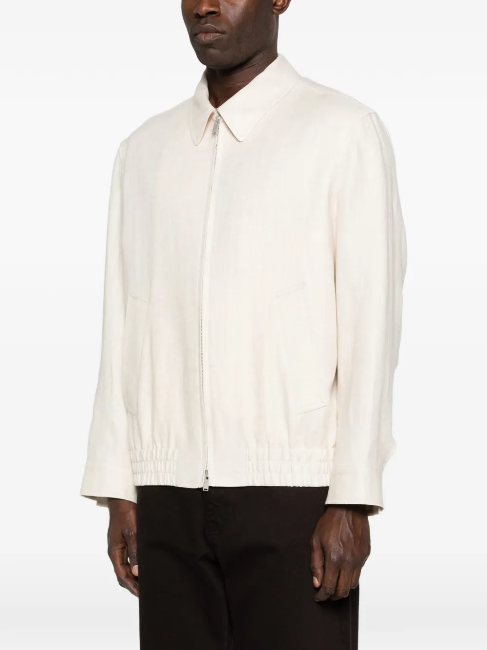  Lardini Zip-up Bomber Jacket - Neutrals 