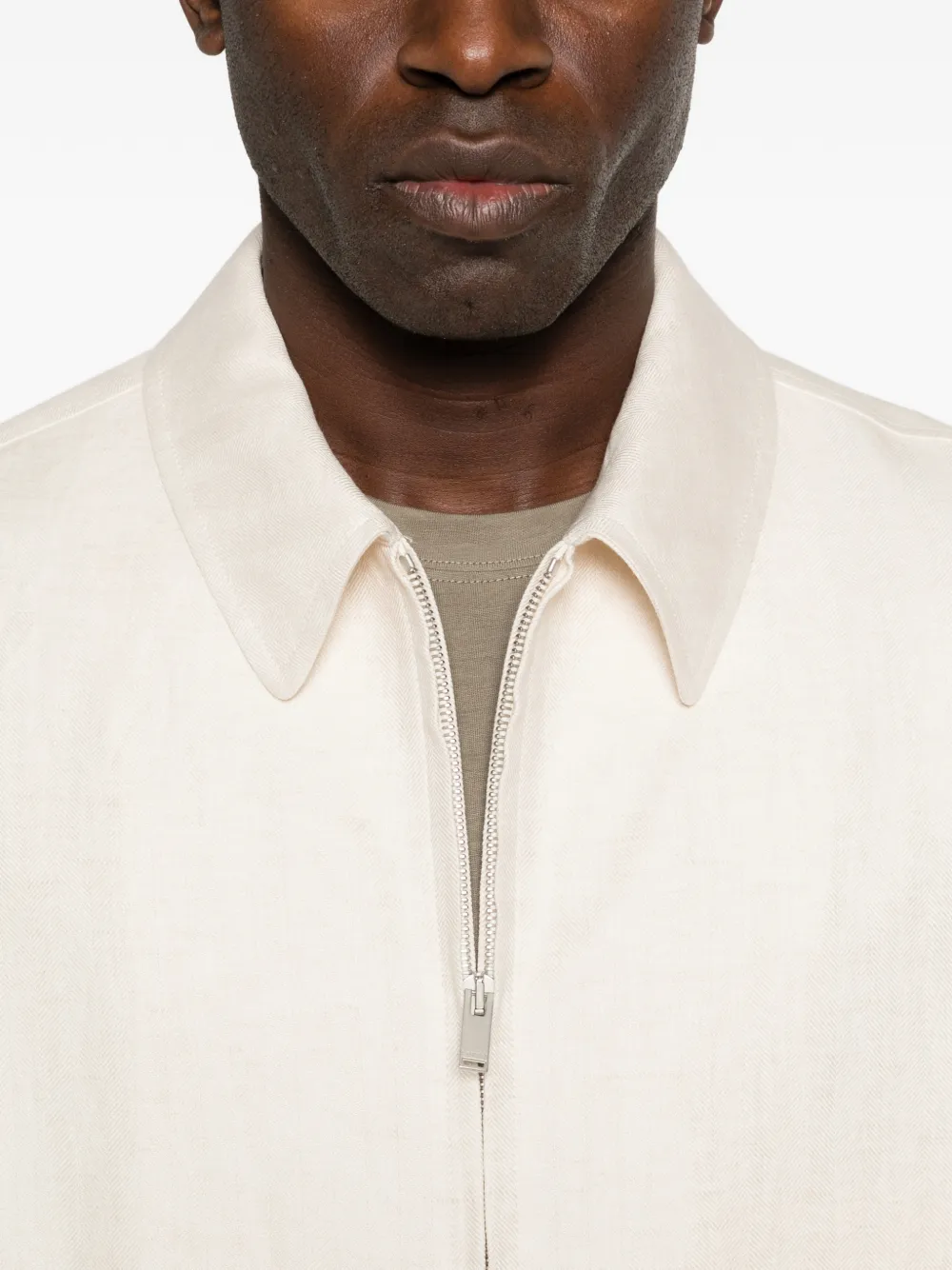 Lardini Bomberjack met rits Beige