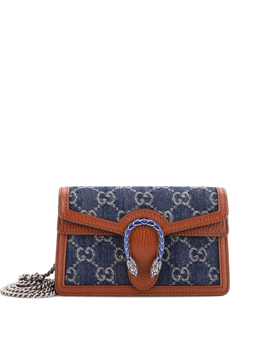 Gucci Pre-Owned Dionysus Bag GG Denim Super Mini crossbody bag - Blu