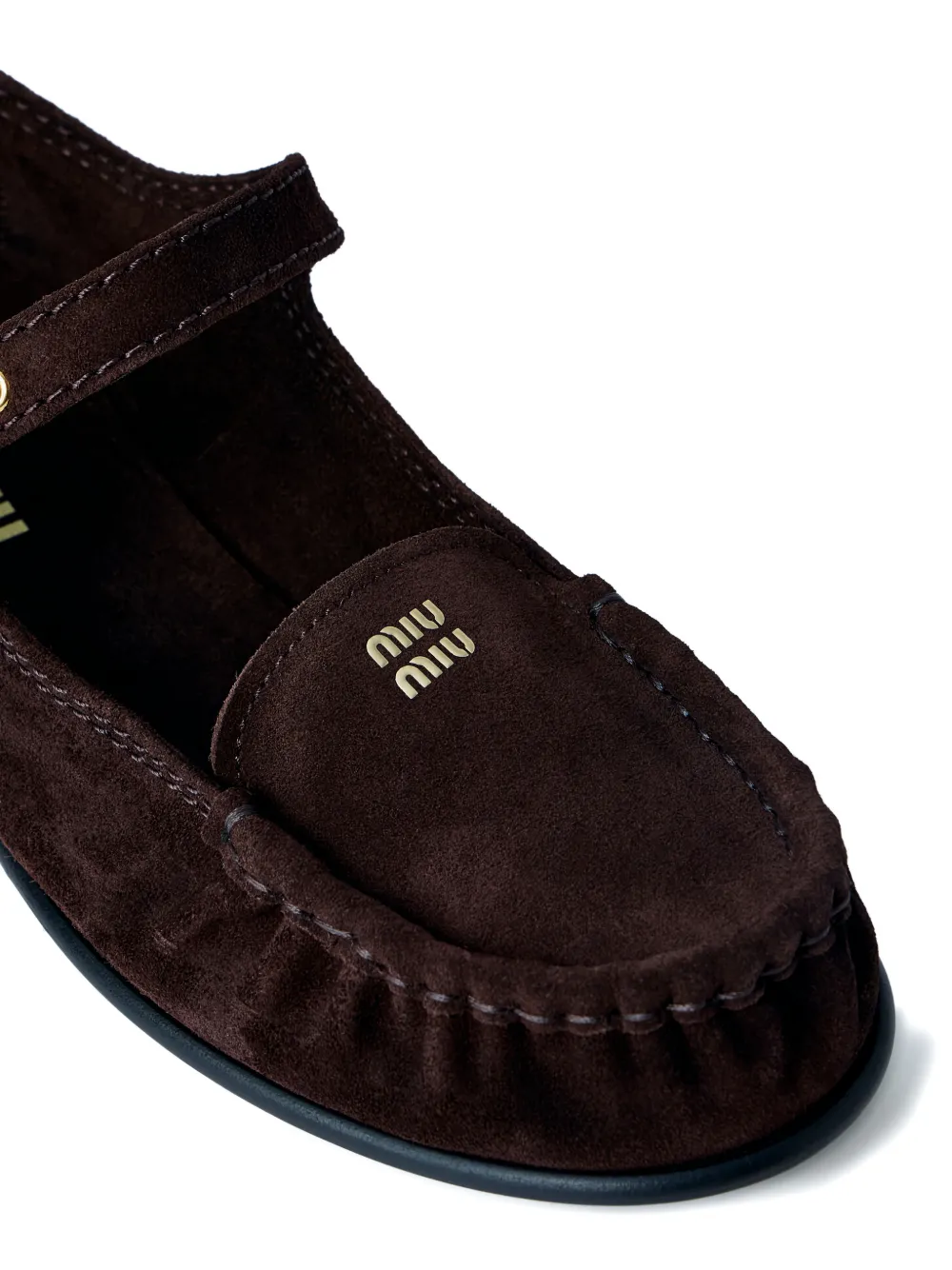 Miu buckle-strap loafers Bruin