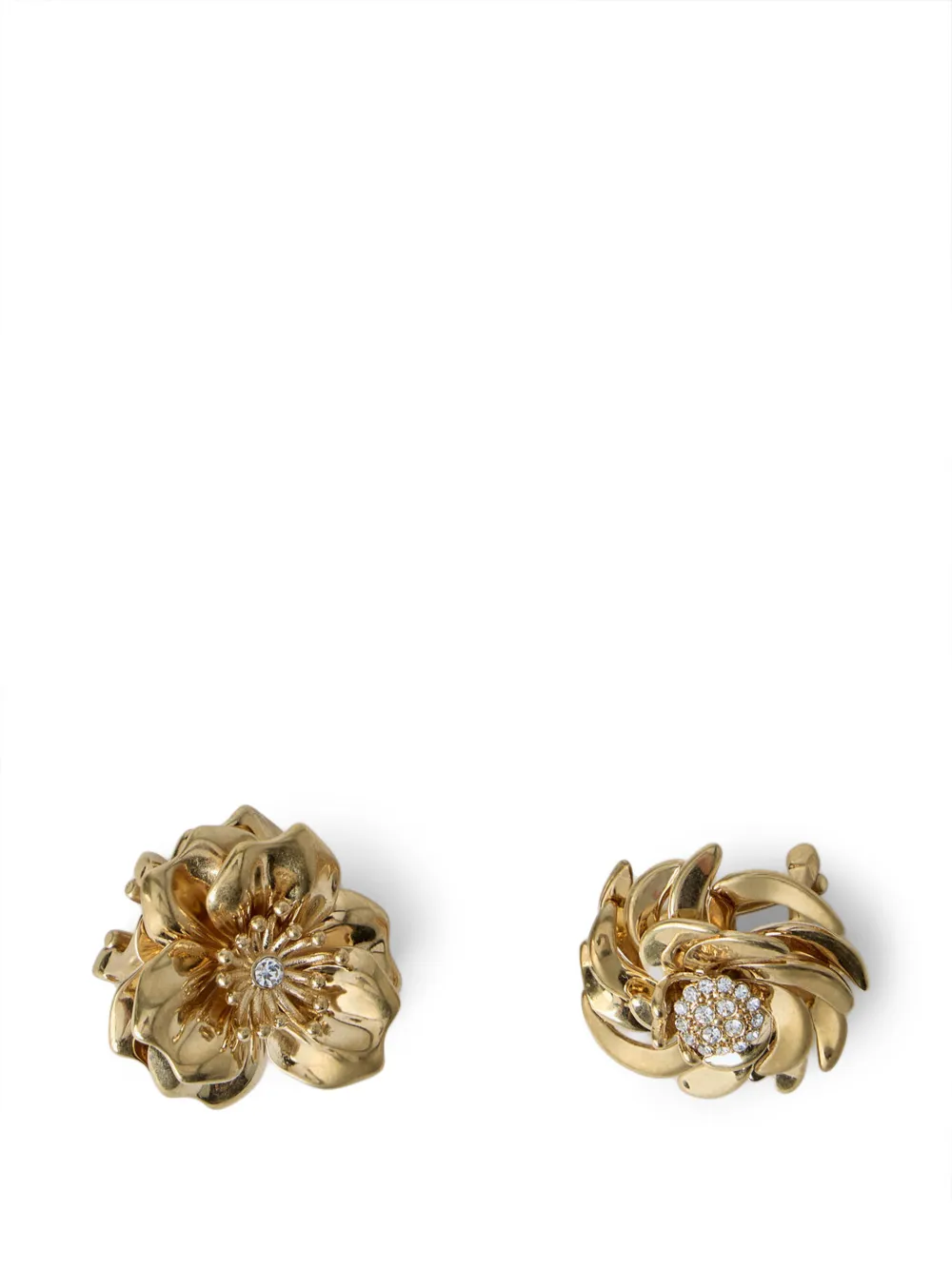 Miu Miu floral clip-on earrings - Oro
