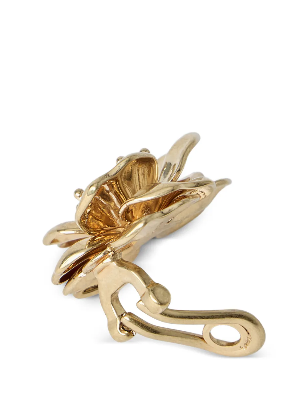  Miu Miu Floral Clip-on Earrings - Gold 