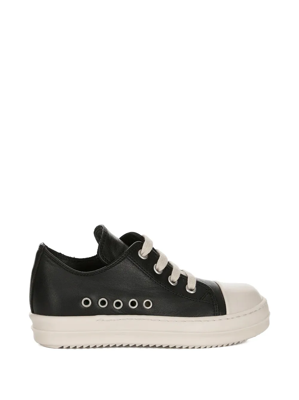 Rick Owens Kids Temple Extreme Low eyelet lace-up sneakers Zwart