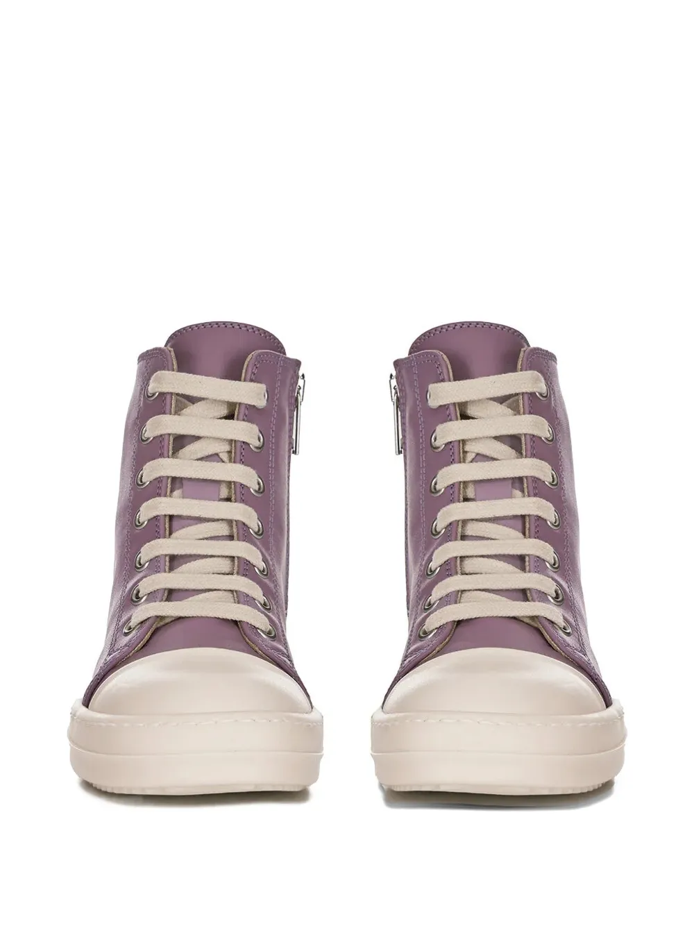 Rick Owens Kids Temple lace-up zipped sneakers Paars