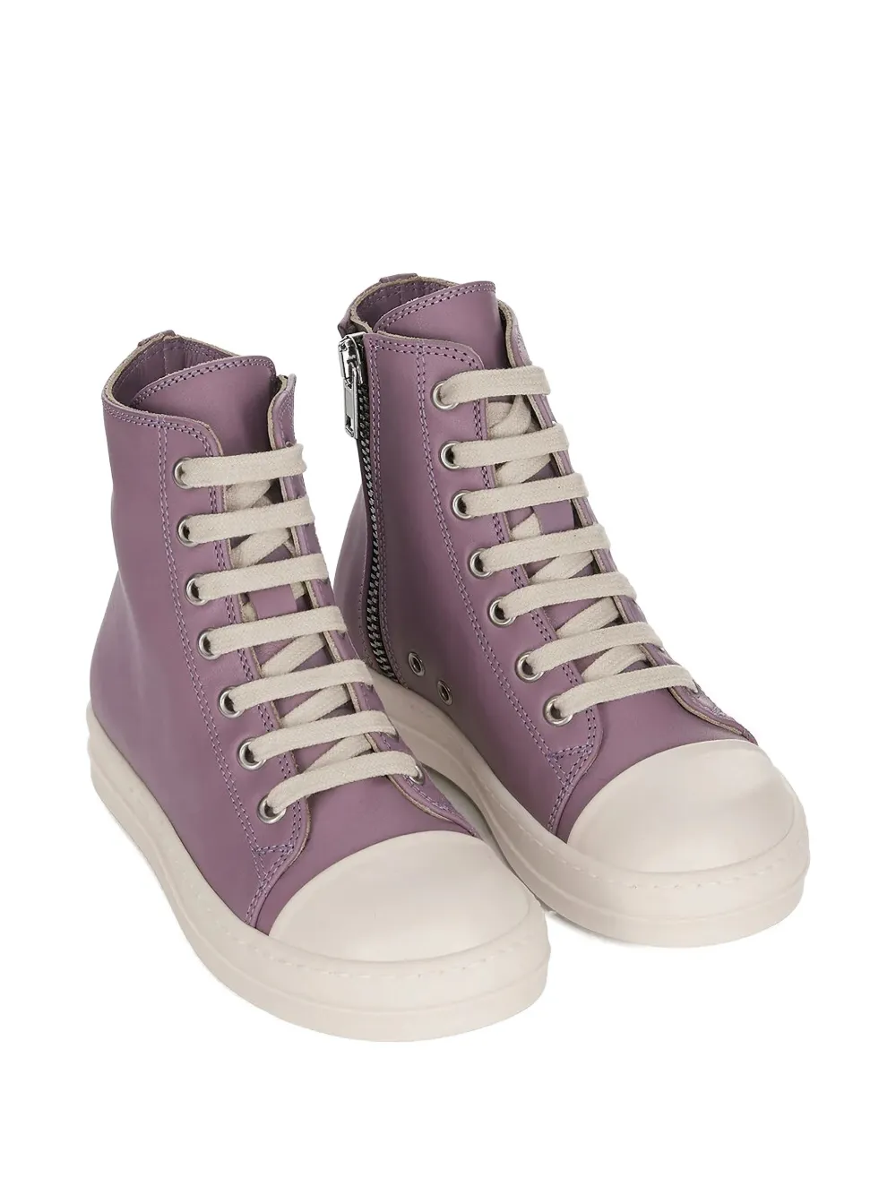 Rick Owens Kids Temple lace-up zipped sneakers Paars