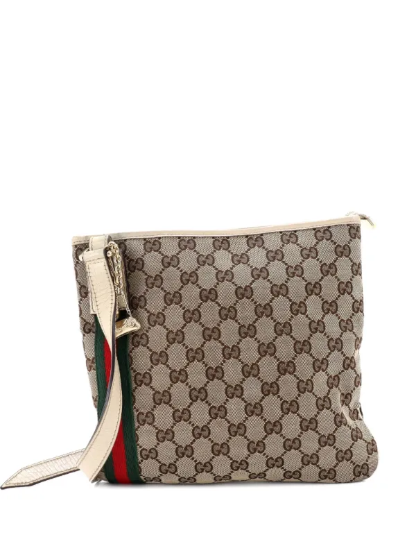 Gucci Pre-owned Jolicoeur Messenger Bag GG Canvas Crossbody Bag in Neutrals