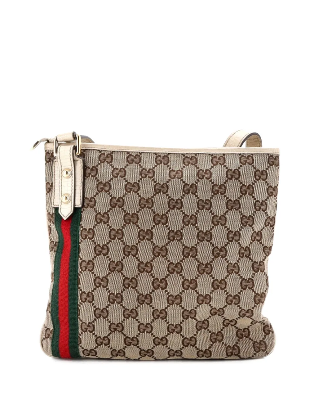 Gucci Pre-owned Jolicoeur Messenger Bag GG Canvas Crossbody Bag in Neutrals, view 2