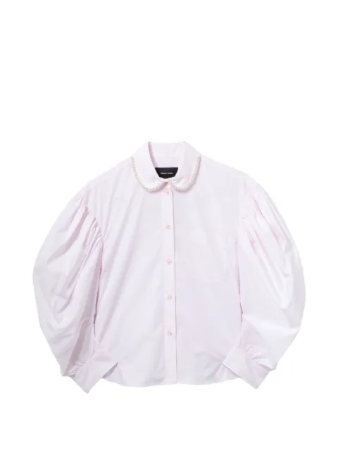 Simone Rocha embellished draped-sleeves shirt