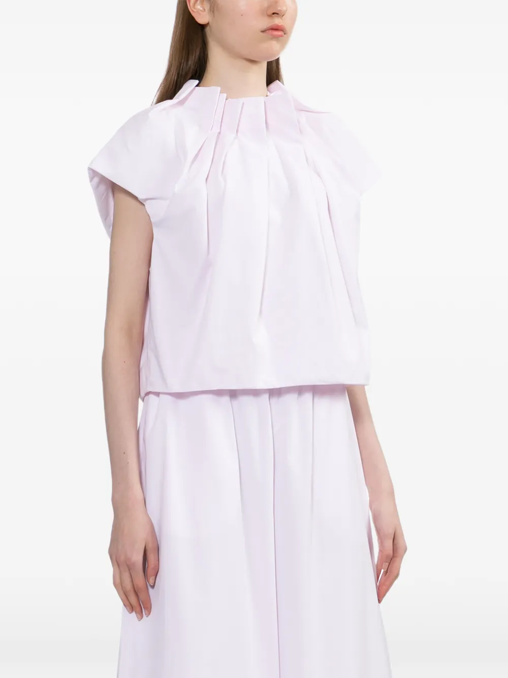  Simone Rocha Blusa Fruncida - Rosa 