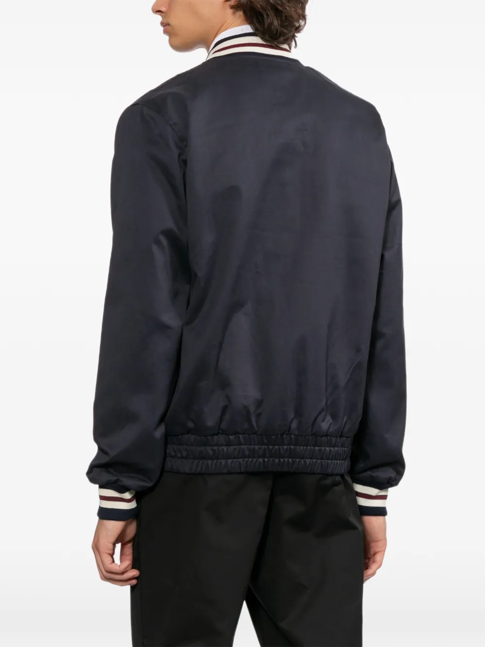 Fred Perry Bomberjack met geborduurd logo Blauw