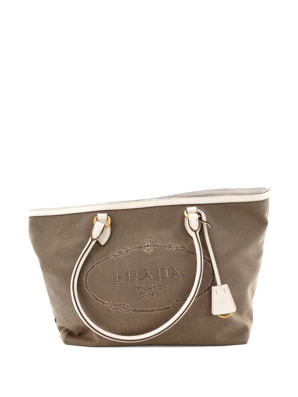 Prada Pre-Owned Logo Open Canvas Medium tote bag - Marrone