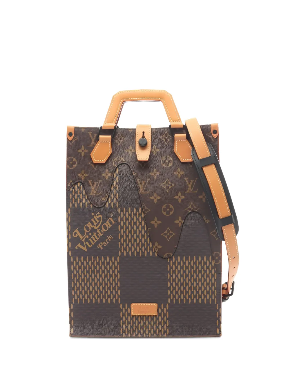 Louis Vuitton Pre-Owned x Nigo 2020 mini Monogram Damier Ebène tote bag - Marrone